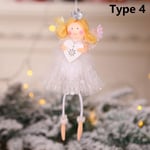1 Pc Christmas Decorations Angel Girl Plush Doll Type 4