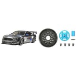 Tamiya Ford 58664 1:10 RC Mustang GT4 TT-02 Remote Controlled Car/Vehicle Model Building Kit Hobby Assembly, Grey & TAM54500 300054500 - TT-02 High Speed Transmission Set 68 Turn
