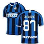 2019-2020 Inter Milan Authentic Vapor Match Home Nike Football Soccer T-Shirt (Antonio Candreva 87)