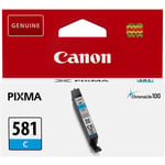 Genuine Canon CLI-581C, Cyan Ink Cartridge, For Pixma TS8250, TS8251, TS8252 New