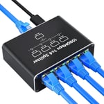 Splitter Ethernet 1 vers 4, 1000Mbps LAN Switch 4 Port, 1000Mbps Switch Ethernet RJ45 Hub rj45 avec Type-C pour Ordinateur, Hub, Commutateur, Routeur, Décodeur, Télévision Numérique, etc.