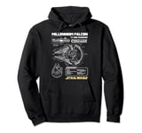 Star Wars Gold Millennium Falcon Schematics Pullover Hoodie