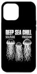 Coque pour iPhone 12 Pro Max Motif Deep Sea Chill Solitude Freedom Quallen