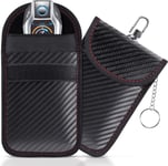 Lot De 2 Mini Etui Anti Rfid Clé Voiture Portable,Pochette Anti Rfid Cle Voiture,Etui Blocage Rfid Pour Clef Voiture Keyless,Protection Antivol Anti Piratage De Télécommande Véhicule