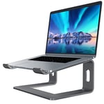 SOUNDANCE Aluminum Laptop Stand for Desk Compatible with Mac MacBook Pro Air Apple Notebook, Portable Holder Ergonomic Elevator Metal Riser for 10 to 15.6 inch PC Desktop Computer, LS1 Gray