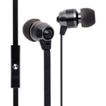 groov-e Smart Buds - Wired In-Ear Earphones with Remote & Mic - 3.55mm Gold Plug Audio Jack - Music Playback & Hands-Free Calls - Includes Earbuds (3x Sizes) - Black