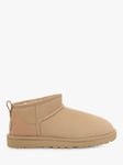 UGG Classic Ultra Mini Sheepskin and Suede Ankle Boots