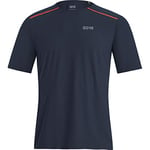 GORE WEAR Men's Contest Short Sleeve Running Shirt, XL, Orbit Blue/Fireball