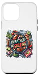 Coque pour iPhone 12 mini I'd Rather Be Grilling Barbecue Grill Cook Barbeque BBQ