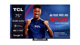 TV QLED TCL 75C749 190 cm 4K UHD Google TV Aluminium brossé