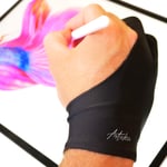 Articka Artist Glove for Drawing Tablet (Two-Finger, Reduces Friction, Elastic Lycra, Small Size, Good for Right and Left Hand)