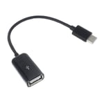 USB 3.1 Typ-C Male till USB 2.0 A Female OTG-kabel - Svart