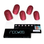 NOOVES NAILS Feuilles à Ongles en Gel Précuré Premium - Ruby Claret | Bandes À Ongles Gel Semi-Permanent| Autocollants Ongles Semi-Permanents en Gel| Gel Nail stickers| Ongles Gel…
