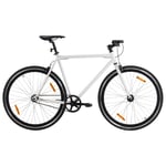 vidaXL Fixed gear cykel vit och svart 700c 51 cm 92261