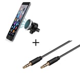 Pack Voiture pour XIAOMI Mi 9T Pro Smartphone (Support Voiture Magnetique + Cable Double Jack Musique) Universel