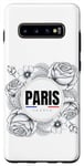 Coque pour Galaxy S10+ Cool Floral Paris Illustration Nouveauté Graphiques Designs