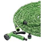 Draper 10 to 30m Expanding Garden Watering Hose Kit |10mm Kink Resistant Recoil Pipe | 1/2" and 3/4" BSP Connectivy Long Reach Gardening Hose| 7 Patterns Spray Gun | 19728