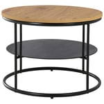 SOFFBORD i metall, glas, trämaterial 60/60/45 cm 