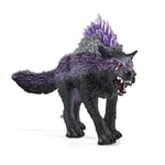 schleich 42554 Eldrador Creatures Mythical Shadow Wolf Monster Figure - Featuring Purple Coat and Translucent Back Crystals, Very Durable Monster Toys Gift for Boys, Girls, Kids Ages 7+