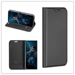 Hülle® PU Ultra Thin TPU Flip Case with Card Slot and Stand Function for Asus Zenfone 6 ZS630KL/Asus Zenfone 6z/Asus Zenfone 6 2019(Gray)