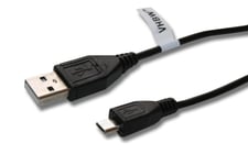 vhbw Câble USB/Micro USB, 1 m, noir, compatible avec Sony Cyber-shot DSC-RX10 II, DSC-RX100, DSC-RX100M2 (RX100 II), DSC-RX100M3 (RX100 III)