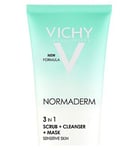 Vichy Normaderm Tri-Active Cleansing 3-in-1 Cleanser Scrub and Mask 125ml
