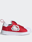 adidas Originals Kids Hello Kitty Superstar, Red/White, Size 2