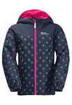 Jack Wolfskin Rainbow PAW Jacket K Coat, Night Blue/Pink All Over, 92