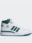 adidas Originals Mens Forum Mid Trainers - White/Green, White/Green, Size 9, Men