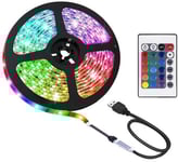 LED-strip, RGB med fjärrkontroll & USB - 3 Meter