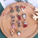 1pcs Christmas Sweater Lapel Brooches Pins Badges Brooch Xmas Pa C1683-5
