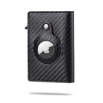 För Apple AirTag Plånbok Män Kolfiber Mode ID Kreditkortshållare Rfid Slim AirTag Slide Plånbok Designer Korthållare - stock Carbon Fiber Black