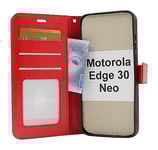 Crazy Horse Wallet Motorola Edge 30 Neo 5G (Röd)