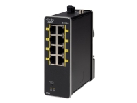 Cisco Industrial Ethernet 1000 Series - Switch - Styrt - 2 x 10/100 (opplink) + 6 x 10/100 (nedlink) - DIN-skinnemonterbar - DC-strøm