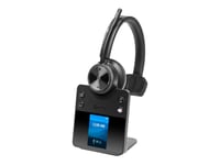 Poly Savi 7410 OFFICE - Savi 7400 series - kuulokkeet - on-ear - DECT / Bluetooth - langaton - aktiivinen melua vaimentava - musta - sertifioitu Micr