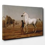 Big Box Art Jacques-Laurent Agasse The Wellesley Grey Arabian Canvas Wall Art Print Ready to Hang Picture, 30 x 20 Inch (76 x 50 cm), Multi-Coloured