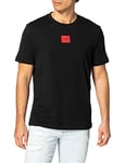 HUGO Mens Diragolino212 Regular-fit Cotton T-Shirt with red Logo Label