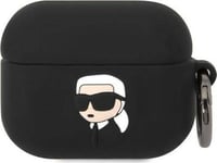 Karl Lagerfeld Klaprunikk Airpods Pro-Skydd Svart/Svart Silikon Karl Head 3D