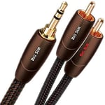 AudioQuest 1,5 m Big sur 3,5 mm - 2 x RCA Câble Audio 1,5 m 3,5 mm Noir - Câbles Audio (3,5 mm, 2 x RCA, cuivre, 1,5 m, Noir)