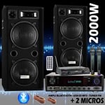 KARAOKÉ MICRO SANS FIL ENCEINTE AMPLI BLUETOOTH USB SD idéal FAMILLE ENFANT ADO ADULTE, SOIREE DANSANTE, FÊTE PA DJ SONO MIX