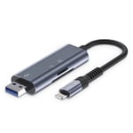 Tech-Protect UltraBoost SD/micro SD Minneskortläsare med Lightning/USB-A-kontakt