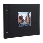 Goldbuch Album Photo Tendance, Bella Vista, 30 X 25 Cm, 40 Noires Pages avec Intercalaires En Verre, Extensibles, Noir 26977