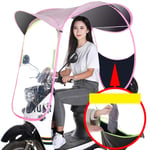 BCLGCF Motorcycle Rain Cover, Wind And Rain Transparent Cover, Universal Motor,Scooter,Cycling Bike Sun Shade Rain Cover, Bicycle Electric Sun Shade Rain Cover,Pink