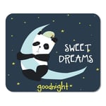 Mousepad Computer Notepad Office Cute Sweet Dreams Panda Kid Baby Graphics Goodnight Sleep Home School Game Player Computer Worker Inch