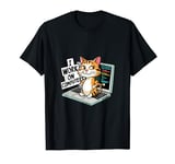 Cat I Work On Computers Coding Geek Design T-Shirt
