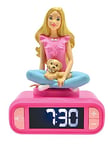 Lexibook, Mattel Barbie, Réveil veilleuse Barbie, Sons et mélodies, Ecran LCD rétro-éclairé, Lumineux, Snooze, Rose, RL800BB
