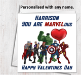 Personalised Valentine Day Card For Him Her Boyfriend Wife Girlfriend V-Marvel