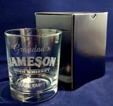 Personalised Engraved Jameson Whiskey Glass Best Man Father Of The Bride Gift