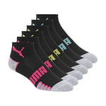 PUMA Women's 6 Pack Quarter Crew Socks6? ?? ??6 ?????6 ????????pacote Com Pares De Meias????? ???? ??? athletic socks, Black, M UK