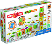 Geomag MagiCube 082 Maths Building - Constructions Magnétiques et Jeux Educatifs, 10 Cubes Magnétiques + 45 Clips